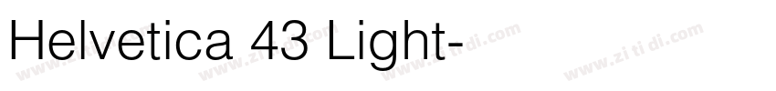 Helvetica 43 Light字体转换